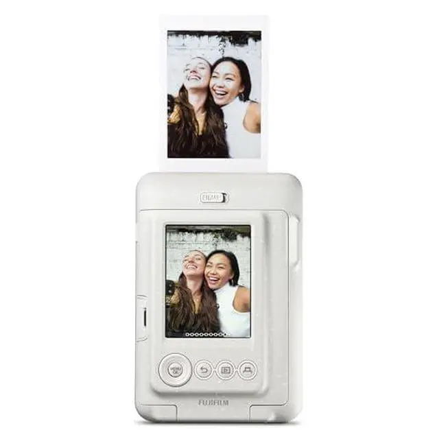 Alt view image 4 of 7 - Instax Mini LiPlay Hybrid Instant Camera with 20 Instant Films and Photo Album. Plus Stickers. Bonus Quality Photo Microfiber Cloth (Misty White)