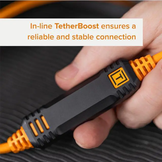 Alt view image 5 of 7 - TetherGuard LeverLock Plate Camera Port Protection, Tripod Plate for Cable Management &TetherPro Optima 10G High-Speed 31 ft Straight to Right Angle USB-C to USB-C Cable Black