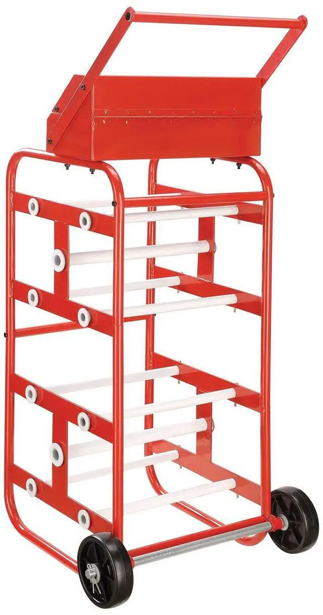 Main image of Wire Reel Caddy, 14"W x 16"D x 31"H, Orange
