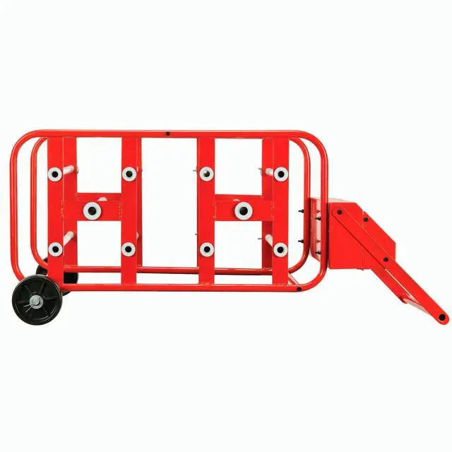 Alt view image 5 of 7 - Wire Reel Caddy, 14"W x 16"D x 31"H, Orange