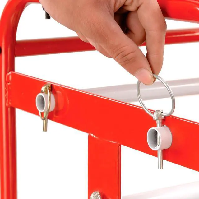 Alt view image 7 of 7 - Wire Reel Caddy, 14"W x 16"D x 31"H, Orange