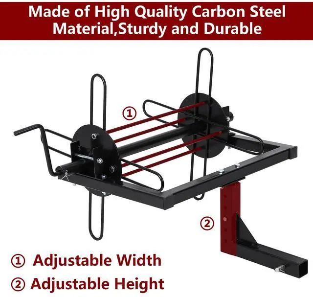 Alt view image 3 of 7 - Wire Unroller, Fence Stretcher Unroller Hitch, Wire Unroller with Bolts, 2" Receiver Hitch -5 Adjustable Height Setting, Compatible Attach to Your Truck, Connect Your Tractor ATV