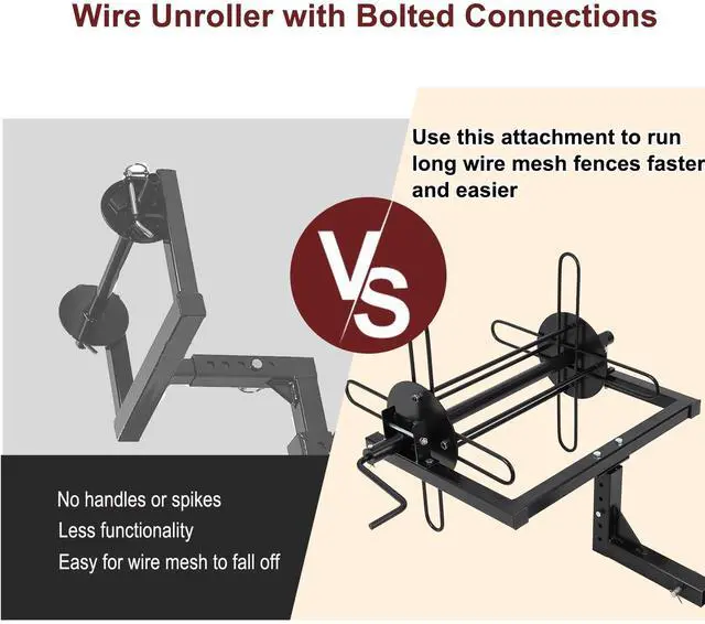 Alt view image 5 of 7 - Wire Unroller, Fence Stretcher Unroller Hitch, Wire Unroller with Bolts, 2" Receiver Hitch -5 Adjustable Height Setting, Compatible Attach to Your Truck, Connect Your Tractor ATV
