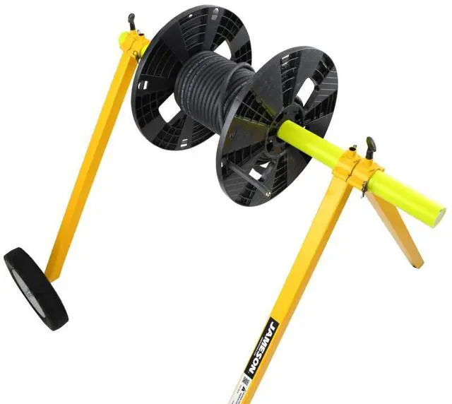 Alt view image 2 of 6 - Spool Mule - FTTH Fiber Installation Tool | Collapsible Design, Robust Steel, Wheels | Cable, Duct, Rope Dispenser | Cable Caddy