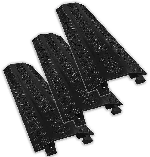Main image of EZ Runner PVC Drop Over Cable Ramp - Single Channel - Black (Pack of 3)