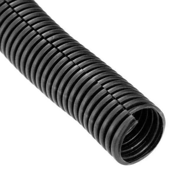 Alt view image 2 of 4 - 1.5" x 100 ft. ® Flexible Corrugated Black LDPE Split Tubing Wire Loom