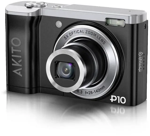 Main image of Plus10 Kosher Digital Camera (Black) | 5X Optical Zoom, 5K Ultra HD