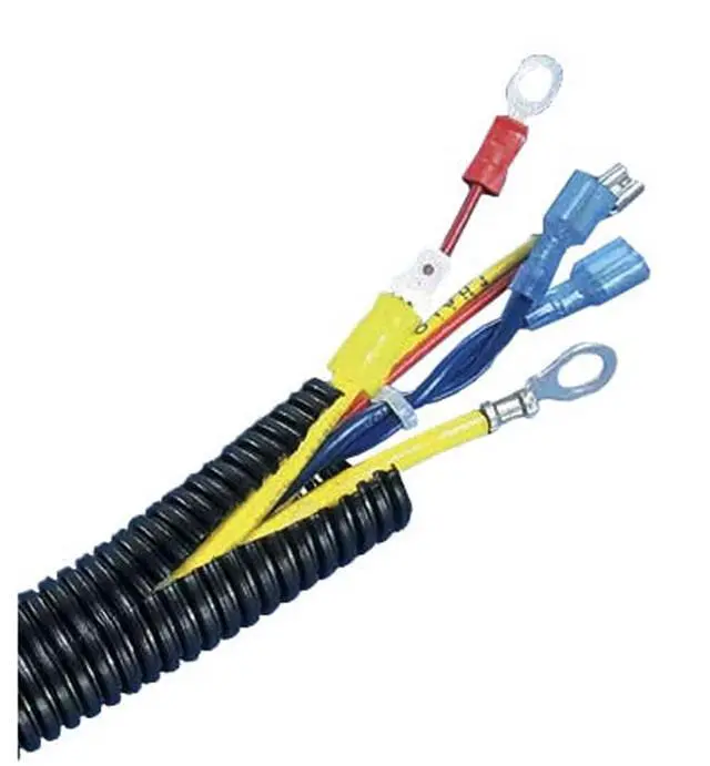 Alt view image 4 of 4 - 1.5" x 100 ft. ® Flexible Corrugated Black LDPE Split Tubing Wire Loom