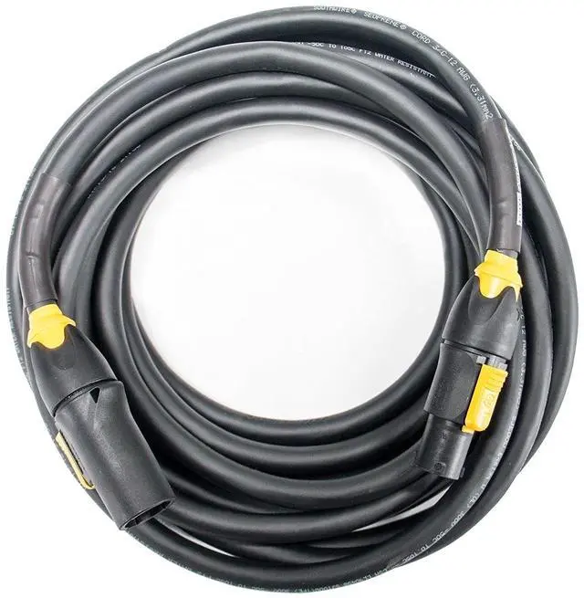Main image of Genuine Neutrik | PowerCON True1 Male to Female | 12 AWG Extension Cable | 15' Ft | PC12-TFTM-15 | Made in The USA