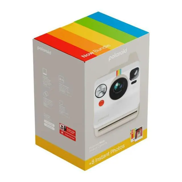 Alt view image 2 of 4 - Now Generation 3 Analog Instant Camera Bundle (White) | Two-Lens Autofocus System, Color Film 8 Photos