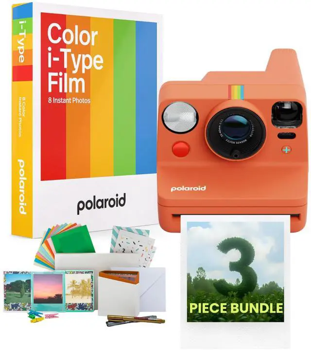 Main image of Now Plus Generation 3 Coral Instant Camera Bundle | Film Kit, (3 items)
