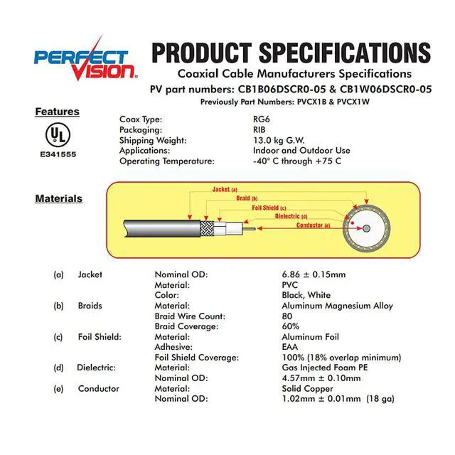 Alt view image 4 of 5 - RG6 Coax, Single RG6 Solid Copper, Black 1000FT EnviroReel