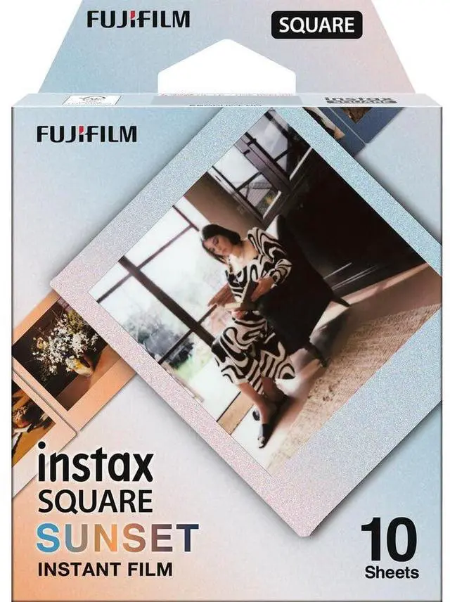 Alt view image 2 of 3 - INSTAX Square Sunset Film 50 Exposures Bundle | For Instant Photos, Scrapbooks & Sharing | Includes Cleaning Cloth