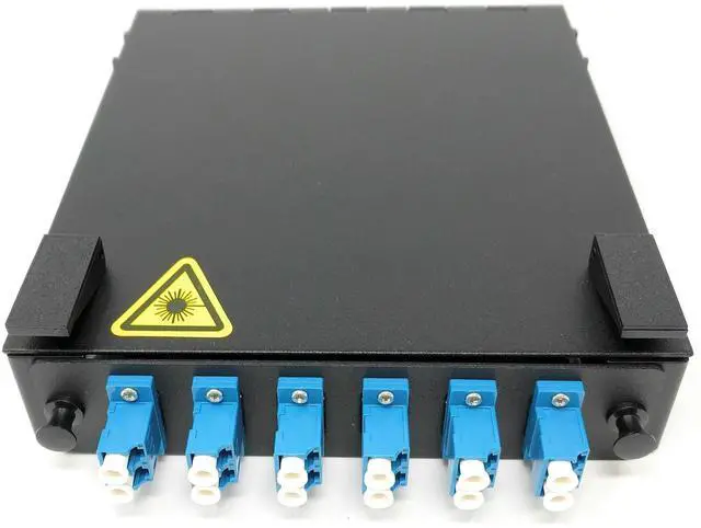 Main image of Wall Mount Fiber Enclosure with Spool and Loaded 6 Port LC-UPC Singlemode Duplex LGX Panel