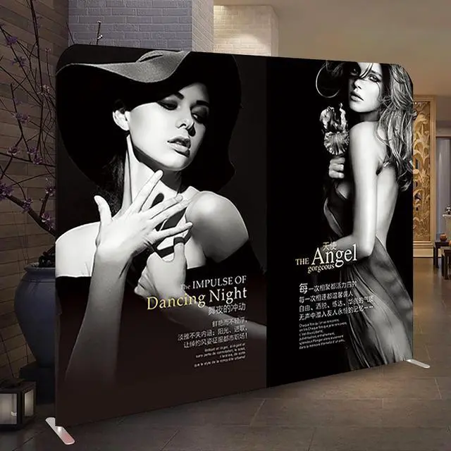 Alt view image 2 of 6 - Customizable Tension Fabric Display Backdrop Trade Show Backdrop | (Frame+Single-Sided Print 7.5x7.5ft) Stand Banner HD Printing For Exhibition,Booth,Conference,Weddings,Party