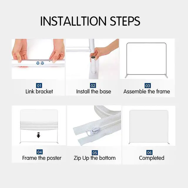 Alt view image 5 of 6 - Customizable Tension Fabric Display Backdrop Trade Show Backdrop | (Frame+Single-Sided Print 7.5x7.5ft) Stand Banner HD Printing For Exhibition,Booth,Conference,Weddings,Party