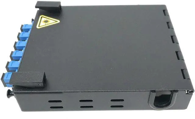 Alt view image 3 of 5 - Wall Mount Fiber Enclosure with Splicing Module and Loaded 6 Port SC-UPC Singlemode LGX Panel