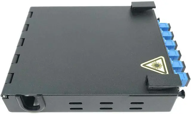 Alt view image 4 of 5 - Wall Mount Fiber Enclosure with Splicing Module and Loaded 6 Port SC-UPC Singlemode LGX Panel