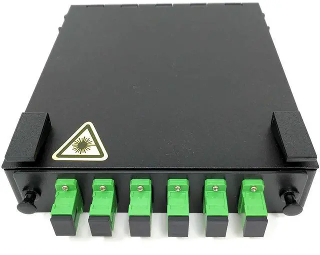 Main image of Wall Mount Fiber Enclosure with Spool and Loaded 6 Port SC-APC Singlemode LGX Panel
