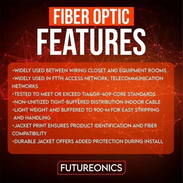 Alt view image 5 of 6 - 2 Strand Indoor/Outdoor Fiber Optic Cable, OS2 9/125 Singlemode, Corning SMF-28® Ultra, Bend Insensitive, Black, Riser Rated, Spool, 1000 Foot