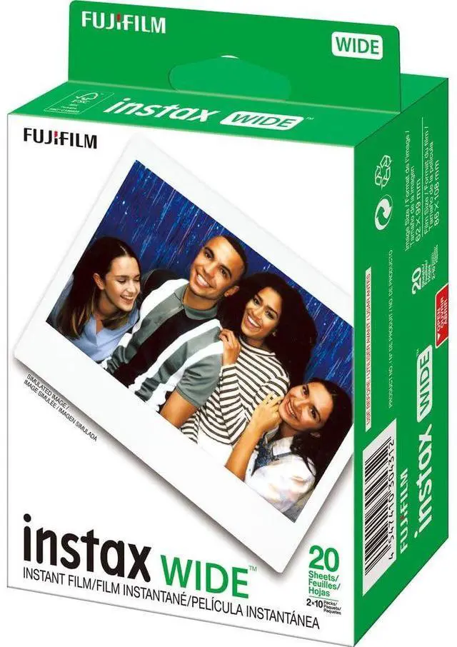 Alt view image 2 of 4 - INSTAX Wide Film 100 Exposures Bundle | For Instant Photos, Scrapbooks & Sharing | Includes Cleaning Cloth