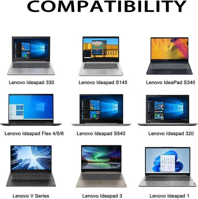 Alt view image 2 of 6 - Charger fit for Lenovo IdeaPad Slim 3 3i 1 IdeaPad 3 3i 5 1i 15.6" | 3-15itl6 3-15tl6 3-15itl05 3-15iau7 3-15iil05 Slim 3 15iah8 151an8 15q8 15q8x10 Laptop Adapter Power 3.25A 65W