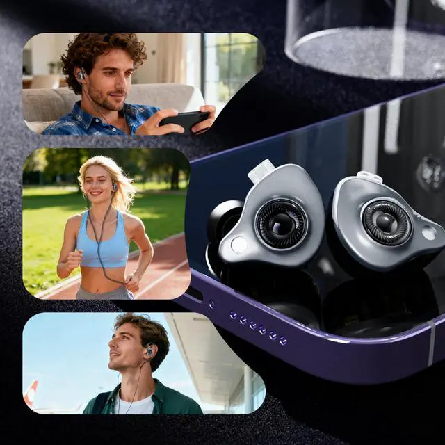 Alt view image 6 of 7 - in Ear Monitor Headphones Without Mic, 3.5mm,Gray,10mm Driver | 10mm Dynamic Driver,Detachable 4N OFC Cable,HiFi IEM Earphones for Gaming and Gift Giving