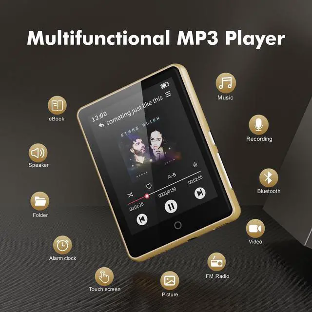Alt view image 5 of 7 - 64 GB MP3 Player Bluetooth 5.3,2.8-inch Display with Speaker for Kids | Portable Music Player, FM Radio, Recording,Random Folder Sequence Play,long playback time,128 GB Expandable Mic SD Card
