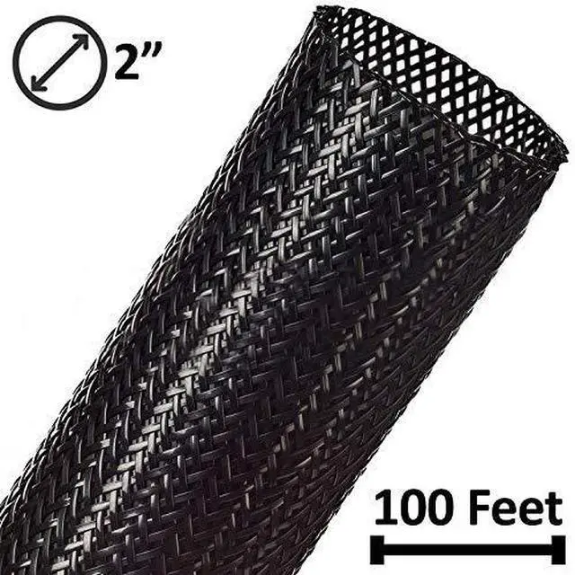 Alt view image 2 of 5 - 2" Gorilla Sleeve Expandable Flexible Heavy Duty UV Resistant Nylon Braid Sleeving - 100 Feet