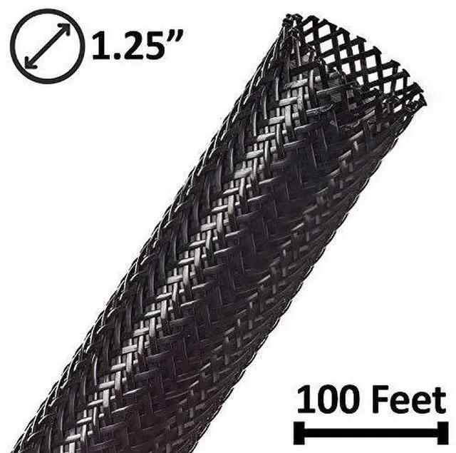 Alt view image 2 of 5 - 1.25" Gorilla Sleeve Expandable Flexible Heavy Duty UV Resistant Nylon Braid Sleeving - 100 Feet