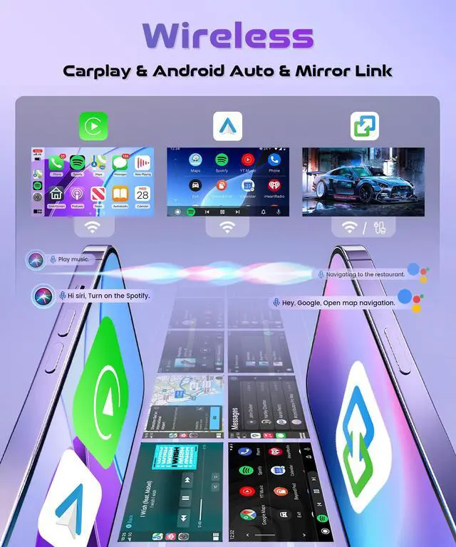 Alt view image 2 of 7 - 4Core 4G+64G Android 15 Car Stereo Radio for Suzuki Swift 2005-2010 Wireless Carplay Android Auto 5G-WiFi GPS Navigation, 10.1 inch Touchscreen BT FM EQ Mirror Link Backup Camera