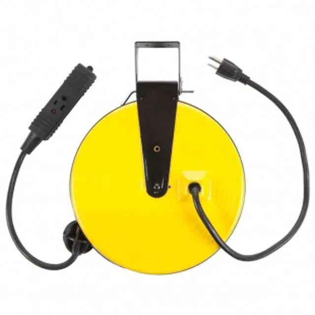 Alt view image 2 of 2 - SL-800 Retractable Metal Cord Reel with 3 Outlets - 30 Foot (Pack of 3)