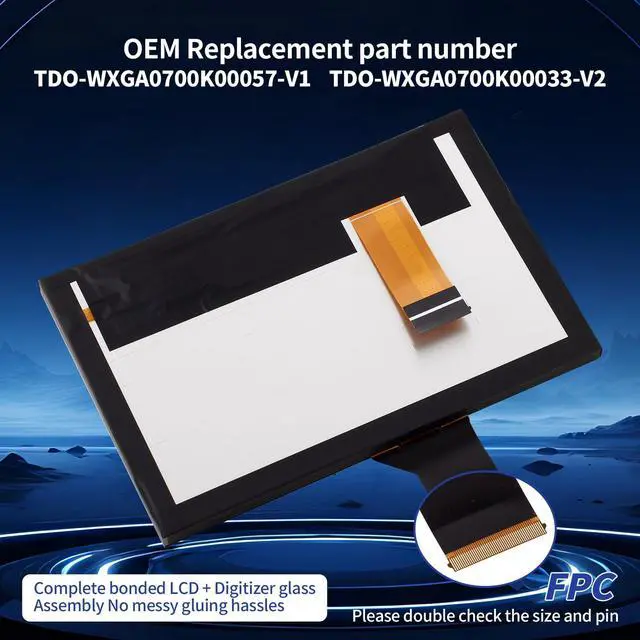 Alt view image 2 of 7 - Uconnect LCD Screen and Digitizer Replacement for 2020-2017 Jeep Compass Radio Touch Screen OEM Navigation System, Touchscreen Display for 2018-2021Jeep Renegade TDO-WXGA0700K00033-V2-V1