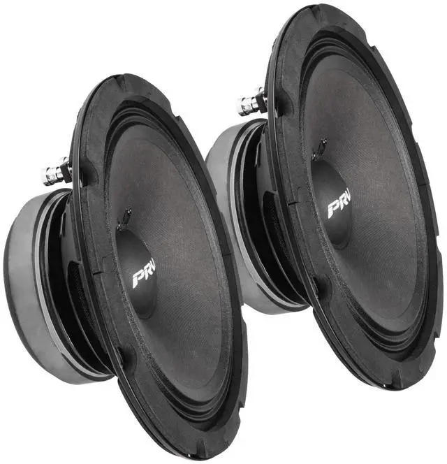 Main image of 8 Inch Midrange Speaker, 8 Ohm, 8MR400 Pair 400 Watts, 96 dB, Mid Range Loudspeaker for High Output Pro Sound System (2 Speakers)