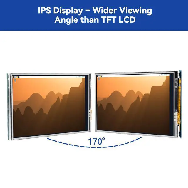 Alt view image 2 of 7 - 3.5 Inch 480x320 Touch Screen IPS LCD SPI Display Monitor with Stylus for Raspberry Pi 5/4B/Pironman 5/Max, 50 FPS, 65K Colors, 40pin, Trixie, Ubuntu, Kali Linux, RetroPie