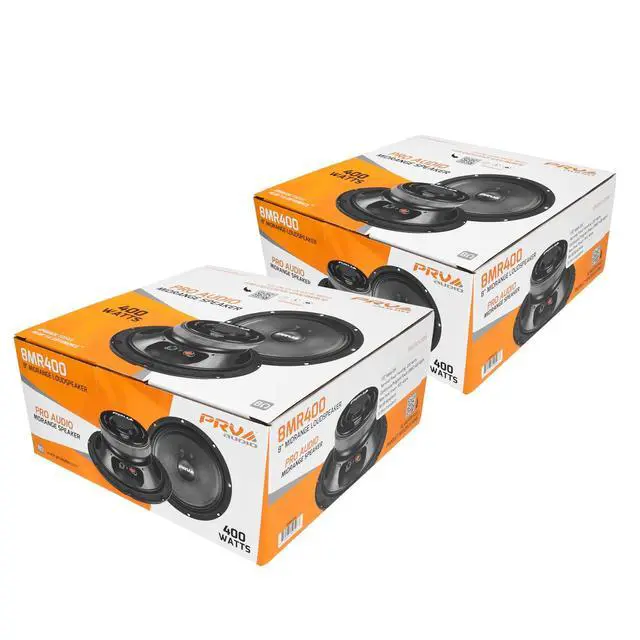 Alt view image 7 of 7 - 8 Inch Midrange Speaker, 8 Ohm, 8MR400 Pair 400 Watts, 96 dB, Mid Range Loudspeaker for High Output Pro Sound System (2 Speakers)