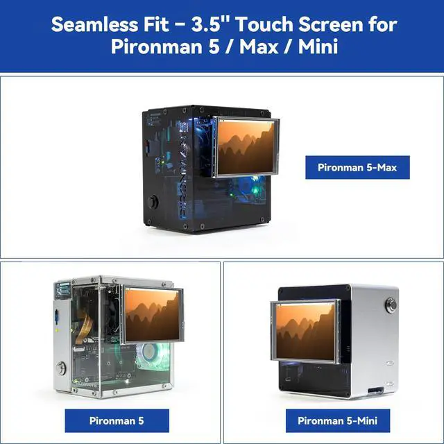 Alt view image 7 of 7 - 3.5 Inch 480x320 Touch Screen IPS LCD SPI Display Monitor with Stylus for Raspberry Pi 5/4B/Pironman 5/Max, 50 FPS, 65K Colors, 40pin, Trixie, Ubuntu, Kali Linux, RetroPie