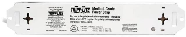 Alt view image 4 of 5 - Safe-IT Medical-Grade Power Strip for Patient-Care Vicinity, 4 15A Hospital-Grade Outlets, UL 60601-1 Compliant, 15 Foot / 4.57M Cord, Life Manufacturer's (PS-415-HGULTRA)