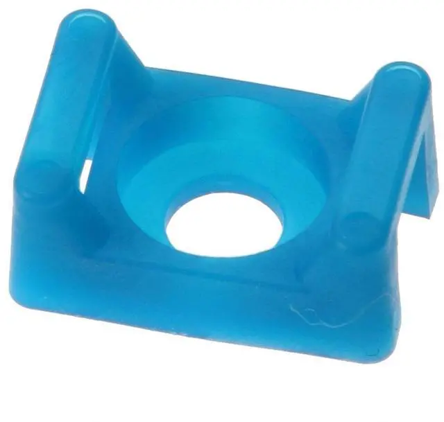 Main image of TM2S8-C76 Cable Tie Moun, #8 Screw,.63-Inch (16Mm) Length,.43-Inch (10.8Mm) Width, Tefzel, Aqua (100-Pack)