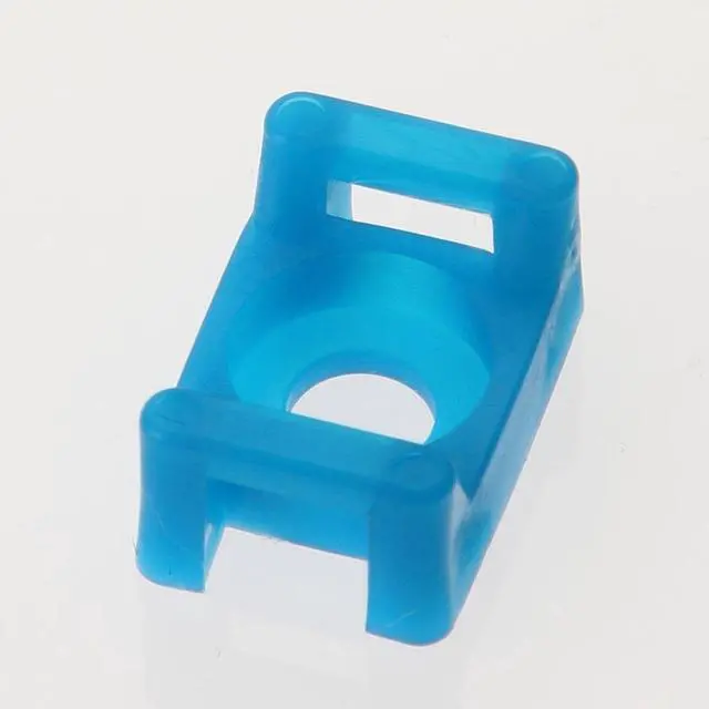 Alt view image 2 of 4 - TM2S8-C76 Cable Tie Moun, #8 Screw,.63-Inch (16Mm) Length,.43-Inch (10.8Mm) Width, Tefzel, Aqua (100-Pack)