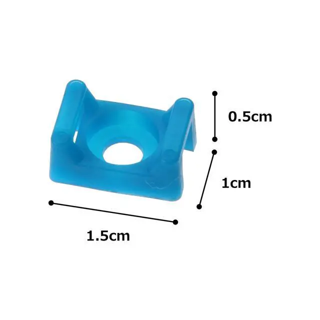 Alt view image 4 of 4 - TM2S8-C76 Cable Tie Moun, #8 Screw,.63-Inch (16Mm) Length,.43-Inch (10.8Mm) Width, Tefzel, Aqua (100-Pack)