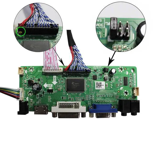 Alt view image 2 of 6 - H/D VGA DVI Audio LVDs Controller Board 30 pin for 17" 19" 1280x1024 M170EG01 M170EN01 M170EN06 M170ETN01 1 LCD Gaming Screen Panel