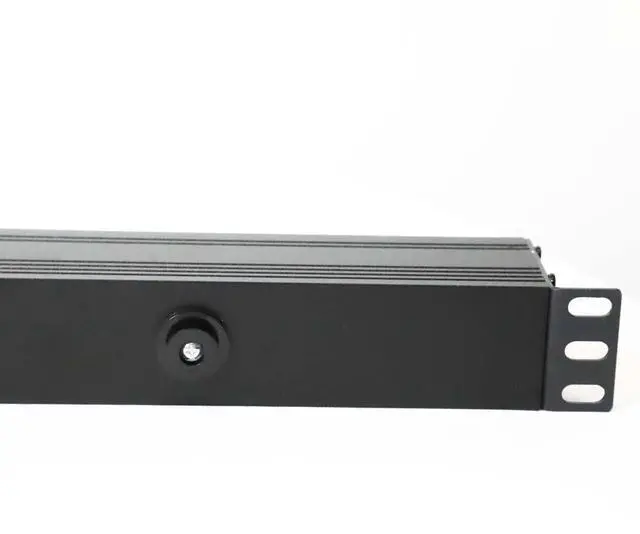 Alt view image 6 of 7 - Metered PDU 16-Outlet NEMA 5-15R, 120V 15A 15ft Cord 0U Vertical Metal Rack-Mount Power Strip, 36", Black Aluminium Alloy Overload Protection Voltage & Current Meter