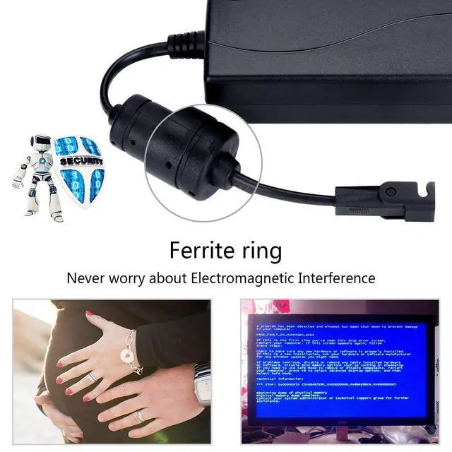 Alt view image 6 of 7 - Recliner Power Supply, AC/DC Switching Power Supply Transformer 2-pin 29V 2A Adapter with Extension Cord for Lift Chair or Power Recliner Limoss OKIN