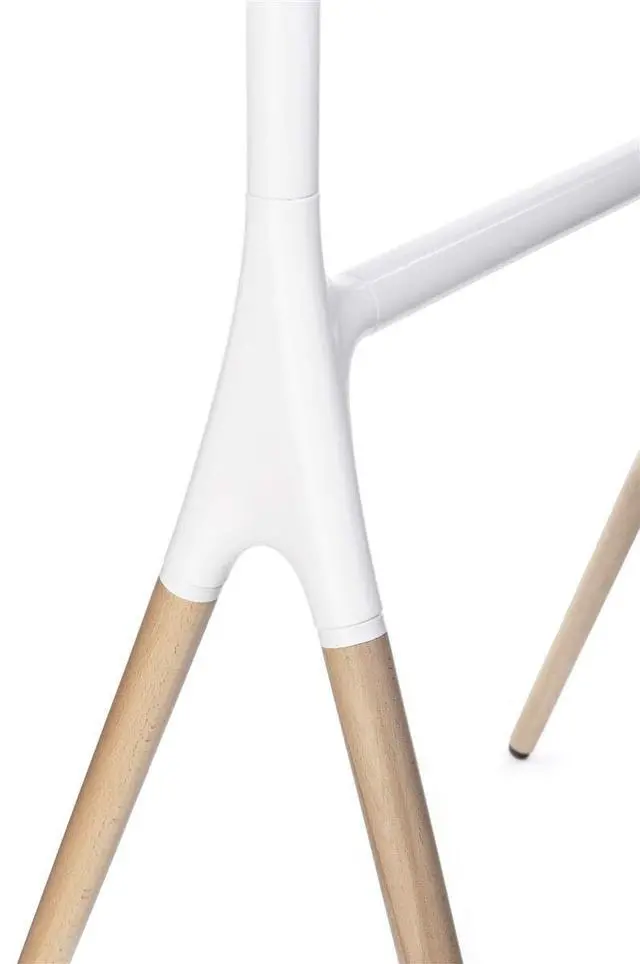 Alt view image 2 of 4 - Artistic Sawhorse Television Mount | For 49"-70" Monitors, White/Walnut, ARTTV70W