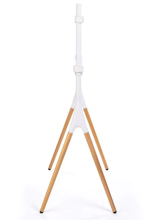 Alt view image 4 of 4 - Artistic Sawhorse Television Mount | For 49"-70" Monitors, White/Walnut, ARTTV70W