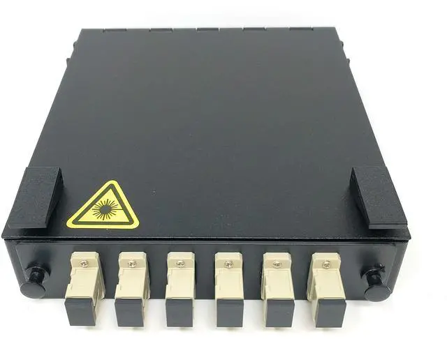 Main image of Wall Mount Fiber Enclosure with Spool and Loaded 6 Port SC-UPC OM1/OM2 Multimode Duplex LGX Panel