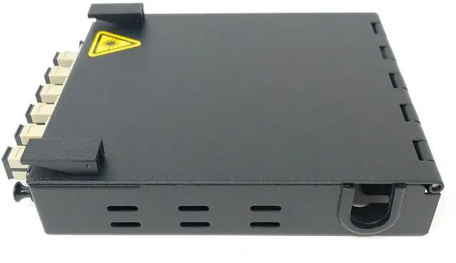 Alt view image 3 of 5 - Wall Mount Fiber Enclosure with Spool and Loaded 6 Port SC-UPC OM1/OM2 Multimode Duplex LGX Panel