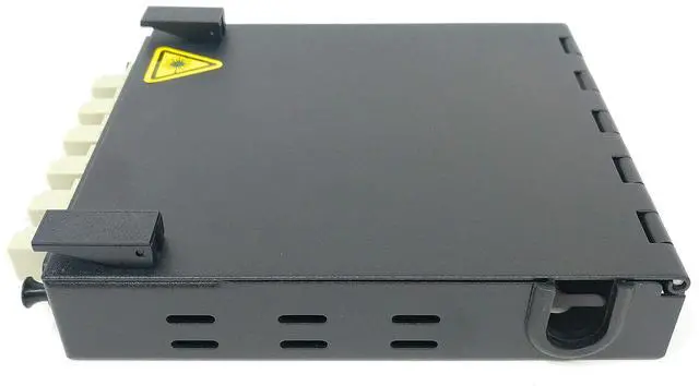 Alt view image 3 of 5 - Wall Mount Fiber Enclosure with Spool and Loaded 6 Port LC-UPC OM1/OM2 Multimode Duplex LGX Panel