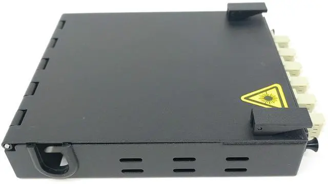 Alt view image 4 of 5 - Wall Mount Fiber Enclosure with Spool and Loaded 6 Port LC-UPC OM1/OM2 Multimode Duplex LGX Panel